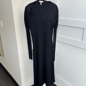 Elegant Black Long Sleeve Dress